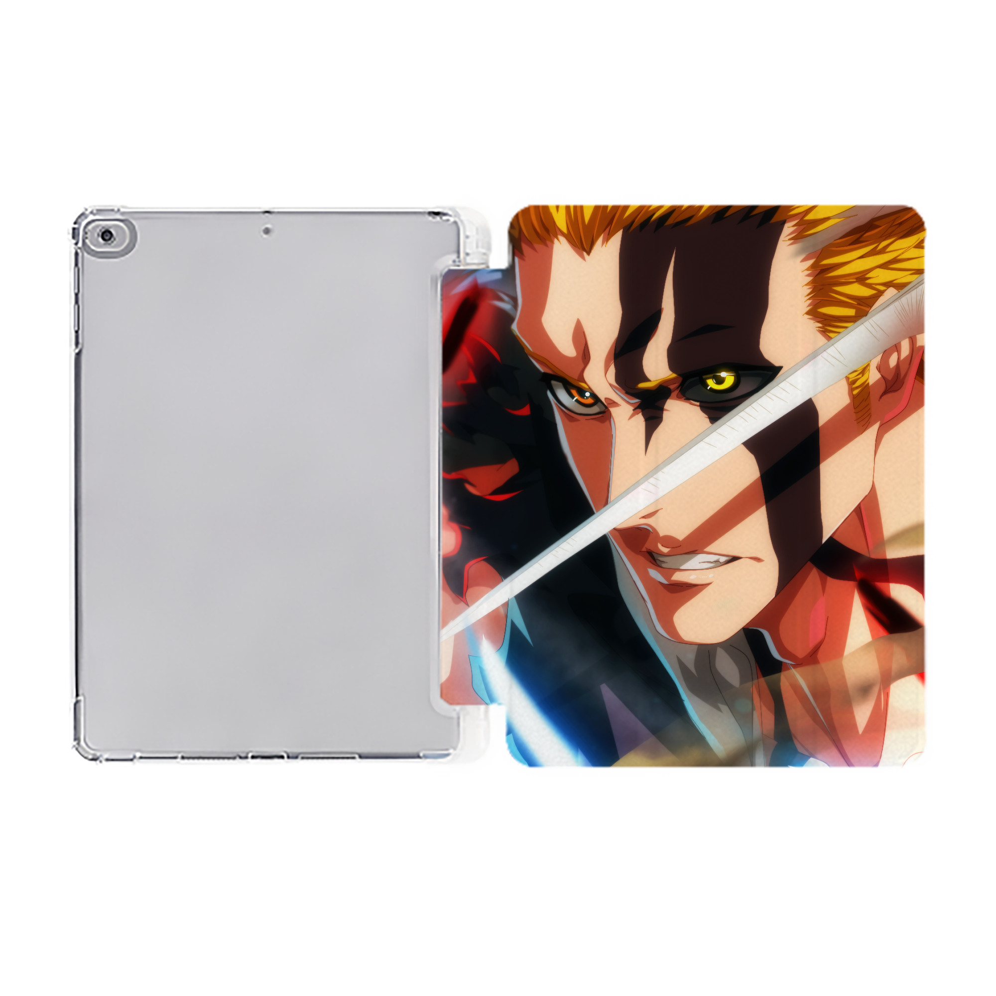 （画像用） ブリーチ BLEACH IPad ケース ペン収納付き 三つ折りスタンド PUレザー×シリコン 対応機種9.5/10.5/10.9インチ